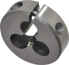 Interstate - #10-32 UNF Thread, 13/16" Outside Diam High Speed Steel Round Die - Left Hand Thread, Adjustable - Exact Industrial Supply