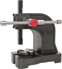 Palmgren - 3/4" Ram, 3-3/4" Throat Depth, 1/2 Ton Manual Arbor Press - 4-1/2" Max Work Height x 7-1/2" Max Work Width, Single Leverage, 5-1/8" Base Width x 9-3/8" Base Depth - Top Tool & Supply