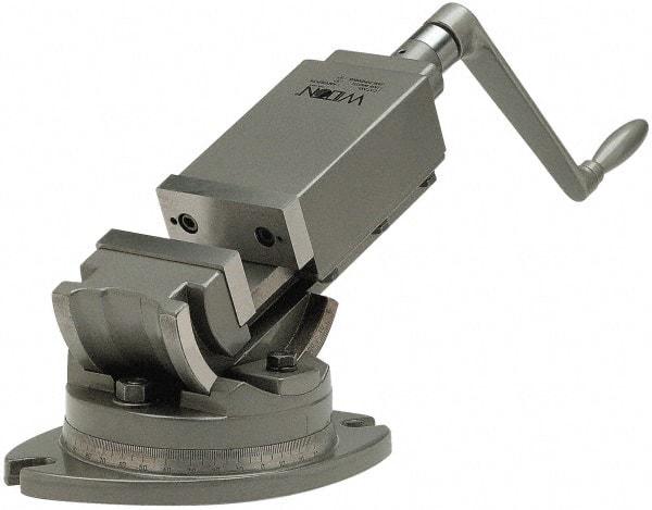 Wilton - 5" Jaw Width, 5" Jaw Opening Capacity, 2-Way Angle Swivel Machine Vise - Manual Operation, 1 Station, 18-13/64" Long x 9-45/64" High x 2" Deep, Alloy Steel - Top Tool & Supply