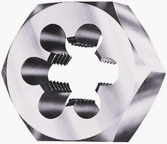 Made in USA - 2-3/8 - 12 UNS Thread, 4-1/2" Hex, Right Hand Thread, Hex Rethreading Die - Carbon Steel, 1" Thick - Exact Industrial Supply