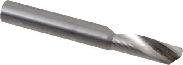 Onsrud - 3/8" Cutting Diam x 1-1/8" Length of Cut, 1 Flute, Upcut Spiral Router Bit - Uncoated, Right Hand Cut, Solid Carbide, 3" OAL x 3/8" Shank Diam, Single Edge, 22° Helix Angle - Top Tool & Supply