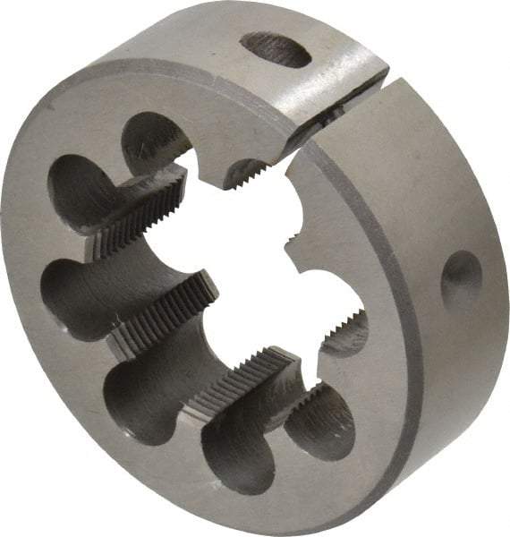 Interstate - 1-5/8 - 18 UNEF Thread, 3" Outside Diam High Speed Steel Round Die - Right Hand Thread, Adjustable - Exact Industrial Supply