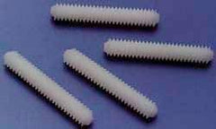 Micro Plastics - 1/4-20 2" OAL Fully Threaded Stud - Nylon, Nylon Finish - Top Tool & Supply