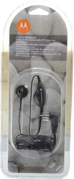 Motorola - GT Series, Push to Talk Microphone Earpiece with Microphone - Black, Use with Spirit Series GT Radios - Top Tool & Supply