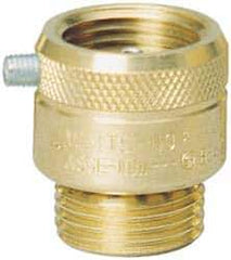 Watts - 3/4" Pipe, Chrome Plated Brass, Hose Connection Vacuum Breaker - Brass Seal, Stainless Steel Spring, FNPT x MNPT End Connections - Top Tool & Supply