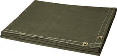 Steiner - 6' High x 10' Wide Canvas Welding Curtain - Olive, Grommet - Top Tool & Supply