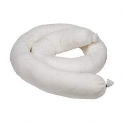 PRO-SAFE - 14 Gal, 4' Long, 3" Diam, Polypropylene Sock - Oil Only, White - Top Tool & Supply