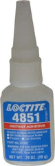 Loctite - 0.70 oz Bottle Clear Instant Adhesive - Series 4851, 20 sec Fixture Time, 24 hr Full Cure Time, Bonds to Fabric, Leather & Paper - Top Tool & Supply