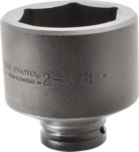 Proto - 3/4" Drive 2-3/8" Standard Impact Socket - 6 Points, 3-3/8" OAL - Top Tool & Supply