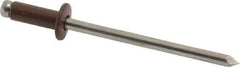 Marson - Button Head Aluminum Open End Blind Rivet - Aluminum Mandrel, 0.126" to 0.187" Grip, 1/4" Head Diam, 0.129" to 0.133" Hole Diam, 0.337" Length Under Head, 1/8" Body Diam - Top Tool & Supply