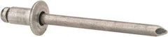 Marson - Button Head Aluminum Open End Blind Rivet - Steel Mandrel, 0.032" to 1/8" Grip, 3/8" Head Diam, 0.192" to 0.196" Hole Diam, 0.325" Length Under Head, 3/16" Body Diam - Top Tool & Supply