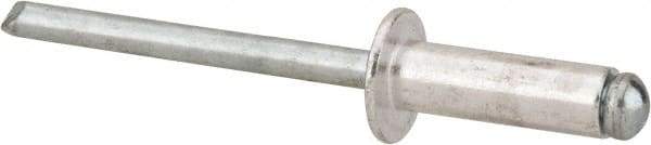 Marson - Button Head Aluminum Open End Blind Rivet - Steel Mandrel, 5/16" to 3/8" Grip, 3/8" Head Diam, 0.192" to 0.196" Hole Diam, 0.575" Length Under Head, 3/16" Body Diam - Top Tool & Supply