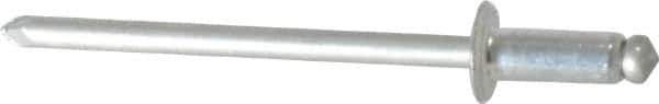 Marson - Button Head Stainless Steel Open End Blind Rivet - Stainless Steel Mandrel, 0.126" to 3/16" Grip, 1/4" Head Diam, 0.129" to 0.133" Hole Diam, 0.337" Length Under Head, 1/8" Body Diam - Top Tool & Supply