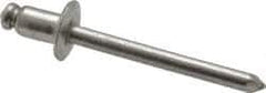 Marson - Button Head Stainless Steel Open End Blind Rivet - Stainless Steel Mandrel, 1/32" to 1/8" Grip, 3/8" Head Diam, 0.192" to 0.196" Hole Diam, 0.325" Length Under Head, 3/16" Body Diam - Top Tool & Supply