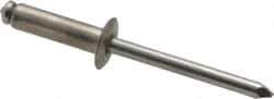 Marson - Button Head Stainless Steel Open End Blind Rivet - Stainless Steel Mandrel, 0.376" to 1/2" Grip, 3/8" Head Diam, 0.192" to 0.196" Hole Diam, 0.7" Length Under Head, 3/16" Body Diam - Top Tool & Supply