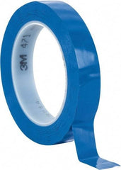 3M - Blue Solid Color Vinyl Tape - 3/4" Wide x 108' Long x 5.2 mil Thick, General Traffic - Top Tool & Supply