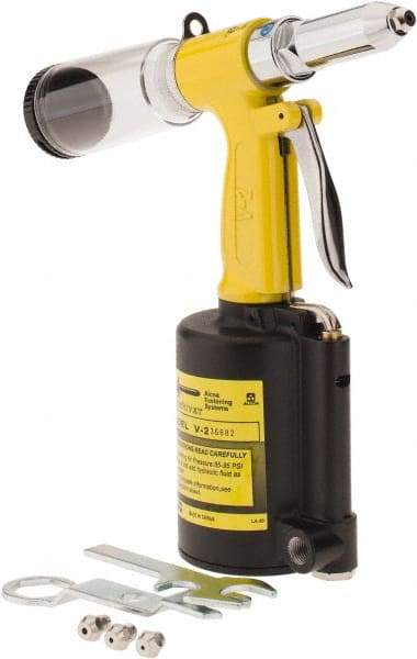 Marson - Up to 3/16" Capacity, Trigger Air Riveter - 0.551" Long Stroke, 1/4" Inlet, V-2 - Top Tool & Supply