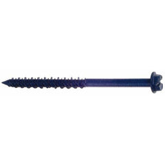 Red Head - 3/16" Diam, 3-1/4" Length Under Head, Hex Drive, Concrete Screw & Masonry Fastener - Top Tool & Supply