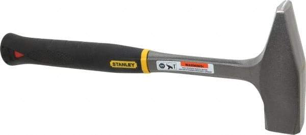 Stanley - 2 Lb Head Blacksmith's Hammer - 14" OAL, 7-5/8" Long Steel Handle, 1-5/8" Face Diam - Top Tool & Supply