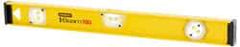 Stanley - 24" Long 3 Vial I-Beam Level - Aluminum, Yellow, 1 Plumb & 2 Level Vials - Top Tool & Supply