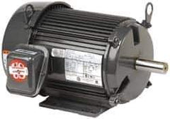 US Motors - 7-1/2 hp, TEFC Enclosure, No Thermal Protection, 3,500 RPM, 208-230/460 Volt, 60 Hz, Three Phase Energy Efficient Motor - Size 184 Frame, Rigid Mount, 1 Speed, Ball Bearings, 20.4-17.9/9 Full Load Amps, F Class Insulation, Reversible - Top Tool & Supply