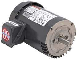 US Motors - 1 hp, Totally Enclosed Fan Cooled, No Thermal Protection, 1,140 RPM, 208-230/460 Volt, 60 Hz, Polyphase Motor - Size 56C Frame, C-Face Mount, 1 Speed, Ball Bearings, 3.7-3.8/1.9 Full Load Amps, B Class Insulation - Top Tool & Supply