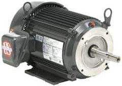 US Motors - 15 hp, TEFC Enclosure, No Thermal Protection, 1,770 RPM, 208-230/460 Volt, 60 Hz, Three Phase Standard Efficient Motor - Size 254JM Frame, Rigid Mount, 1 Speed, Ball Bearings, 42-37/18.7 Full Load Amps, F Class Insulation, Reversible - Top Tool & Supply