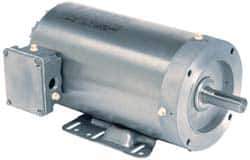 US Motors - 1/2 hp, TEFC Enclosure, No Thermal Protection, 1,755 RPM, 208-230/460 Volt, 60 Hz, Three Phase Energy Efficient Motor - Size 56HC Frame, Rigid Mount, 1 Speed, Ball Bearings, 1.8-1.9/1 Full Load Amps, F Class Insulation, Reversible - Top Tool & Supply