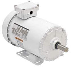 US Motors - 1 hp, TENV Enclosure, No Thermal Protection, 1,725 RPM, 230/460 Volt, 60 Hz, Three Phase Standard Efficient Motor - Size 56 Frame, Rigid Mount, 1 Speed, Ball Bearings, 3.2/1.6 Full Load Amps, F Class Insulation, Reversible - Top Tool & Supply