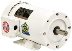 US Motors - 3/4 hp, TENV Enclosure, No Thermal Protection, 3,450 RPM, 208-230/460 Volt, 60 Hz, Three Phase Energy Efficient Motor - Size 56C Frame, C-Face/Base Mount, 1 Speed, Ball Bearings, 2.4-2.2/1.1 Full Load Amps, F Class Insulation, Reversible - Top Tool & Supply