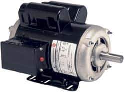 US Motors - 5 hp, ODP Enclosure, Manual Thermal Protection, 3,450 RPM, 230 Volt, 60 Hz, Single Phase Capacitor Start-Cap Run Motor - Size 143T Frame, Rigid Mount, 1 Speed, Ball Bearings, 21 Full Load Amps, B Class Insulation - Top Tool & Supply