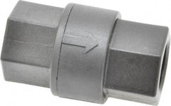 Specialty Mfr - 3/8" Polypropylene Check Valve - Inline, FNPT x FNPT, 125 WOG - Top Tool & Supply