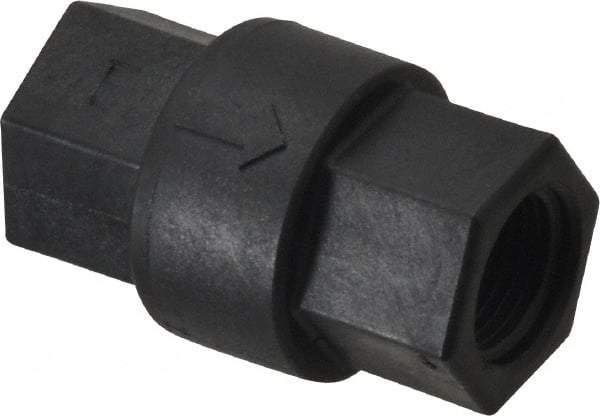 Specialty Mfr - 3/8" Polypropylene Check Valve - Inline, FNPT x FNPT, 125 WOG - Top Tool & Supply