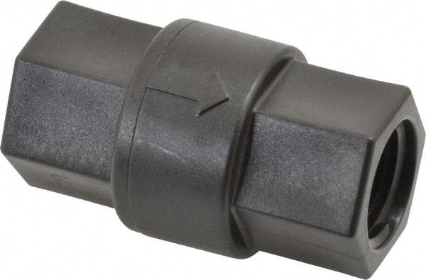 Specialty Mfr - 1/2" Polypropylene Check Valve - Inline, FNPT x FNPT, 125 WOG - Top Tool & Supply