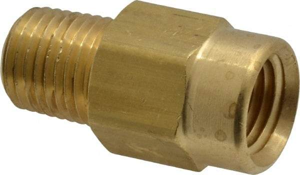 Specialty Mfr - 1/4" Brass Check Valve - Inline, FNPT x MNPT, 500 WOG - Top Tool & Supply