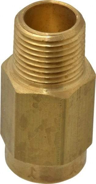 Specialty Mfr - 1/2" Brass Check Valve - Inline, FNPT x MNPT, 500 WOG - Top Tool & Supply