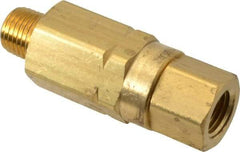 Specialty Mfr - 1/4" Brass Check Valve - Inline, MNPT x FNPT, 3,000 WOG - Top Tool & Supply