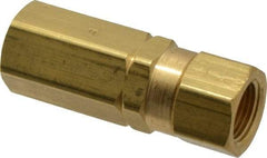 Specialty Mfr - 3/8" Brass Check Valve - Inline, FNPT x FNPT, 3,000 WOG - Top Tool & Supply