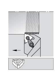 Kennametal - External Thread, Right Hand Cut, 1" Shank Width x 1" Shank Height Indexable Threading Toolholder - 6" OAL, LT 22ER Insert Compatibility, LSS Toolholder, Series LT Threading - Top Tool & Supply