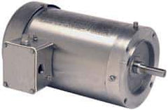 US Motors - 1/2 hp, TENV Enclosure, No Thermal Protection, 1,725 RPM, 208-230/460 Volt, 60 Hz, Three Phase Energy Efficient Motor - Size 56C Frame, C-Face Mount, 1 Speed, Ball Bearings, 2.0-1.9/0.9 Full Load Amps, F Class Insulation, Reversible - Top Tool & Supply