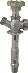 B&K Mueller - 1/2" Pipe, 4" Long Shank, Chrome Plated Brass Antisiphon Frostfree Sillcock - Handwheel Handle, Male & Solder End Connections, 125 psi WOG Rating - Top Tool & Supply