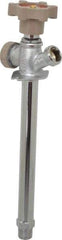 B&K Mueller - 1/2" Pipe, 8" Long Shank, Chrome Plated Brass Antisiphon Frostfree Sillcock - Handwheel Handle, Male & Solder End Connections, 125 psi WOG Rating - Top Tool & Supply