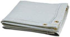 Steiner - 8' High x 6' Wide x 0.08" Thick Uncoated Fiberglass Welding Blanket - White, Grommet - Top Tool & Supply