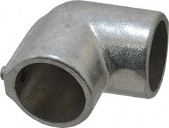 Hollaender - 1-1/4" Pipe, 90° Elbow, Aluminum Alloy Elbow Pipe Rail Fitting - Bright Finish - Top Tool & Supply