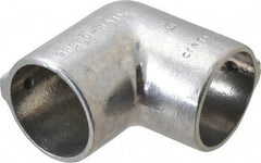 Hollaender - 2" Pipe, 90° Elbow, Aluminum Alloy Elbow Pipe Rail Fitting - Bright Finish - Top Tool & Supply