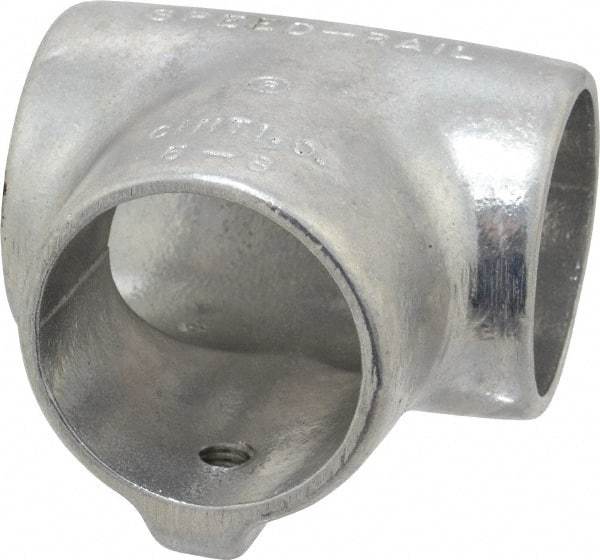 Hollaender - 1-1/2" Pipe, 90° Three Socket Tee, Aluminum Alloy Tee Pipe Rail Fitting - Bright Finish - Top Tool & Supply