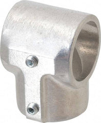 Hollaender - 1-1/2" Pipe, Tee-E, Aluminum Alloy Tee Pipe Rail Fitting - Bright Finish - Top Tool & Supply