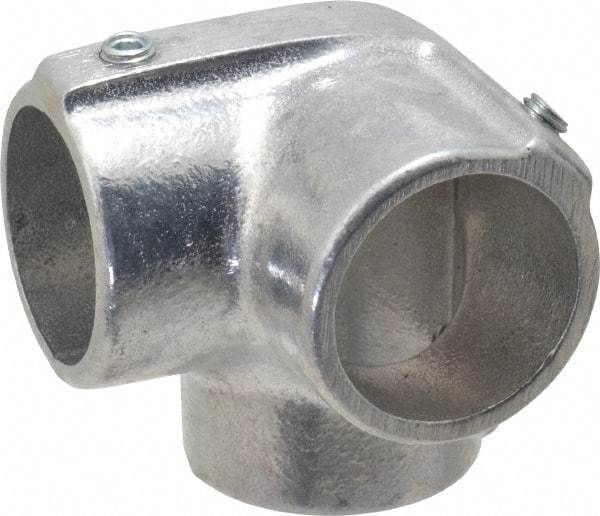 Hollaender - 1-1/4" Pipe, Side Outlet Elbow, Aluminum Alloy Elbow Pipe Rail Fitting - Bright Finish - Top Tool & Supply