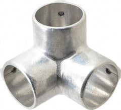 Hollaender - 2" Pipe, Side Outlet Elbow, Aluminum Alloy Elbow Pipe Rail Fitting - Bright Finish - Top Tool & Supply