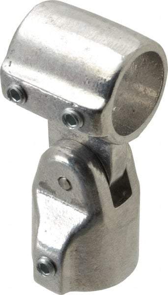 Hollaender - 1" Pipe, Adjustable Elbow Assembly, Aluminum Alloy Elbow Pipe Rail Fitting - Bright Finish - Top Tool & Supply